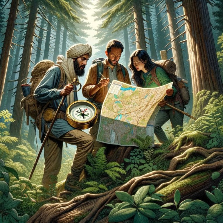 compass, map, GPS, skills