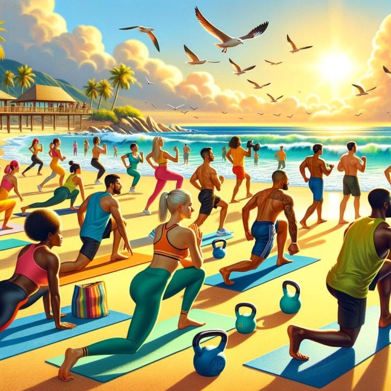 Stay fit with beach workouts blending cardio and strength training for an energizing outdoor exercise routine