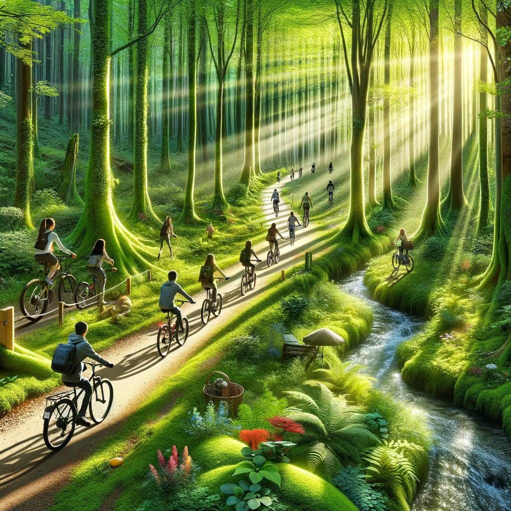 Bike Trails Scenic bike trails that wind through picturesque landscapes, perfect for cycling enthusiasts