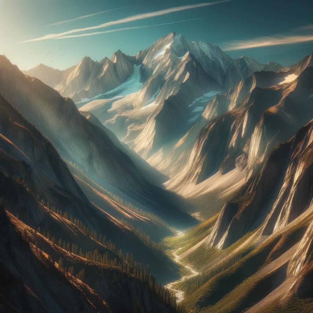 Gorgeous view of mountain slopes, showcasing nature's beauty from above