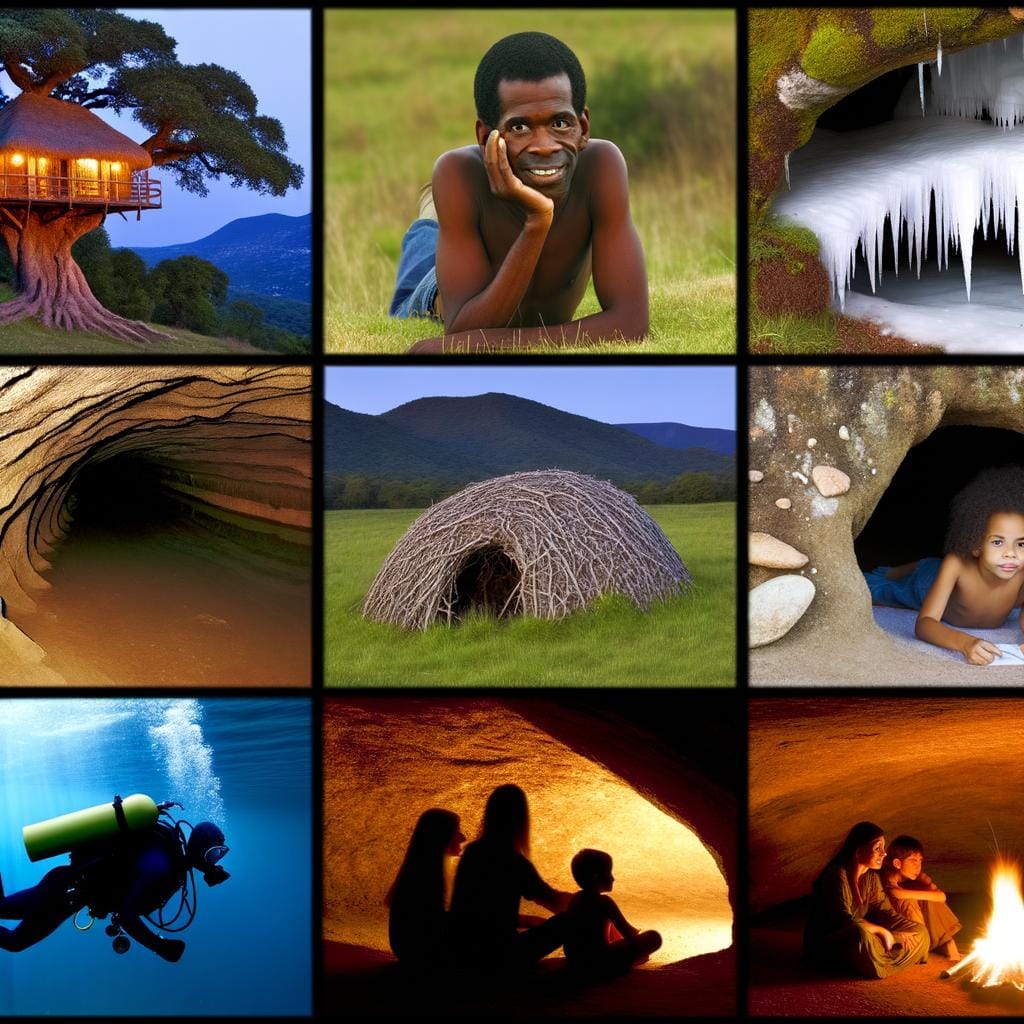 Natural Shelters Protective caves and rock overhangs for wildlife, known as natural shelters, provide essential refuge in nature