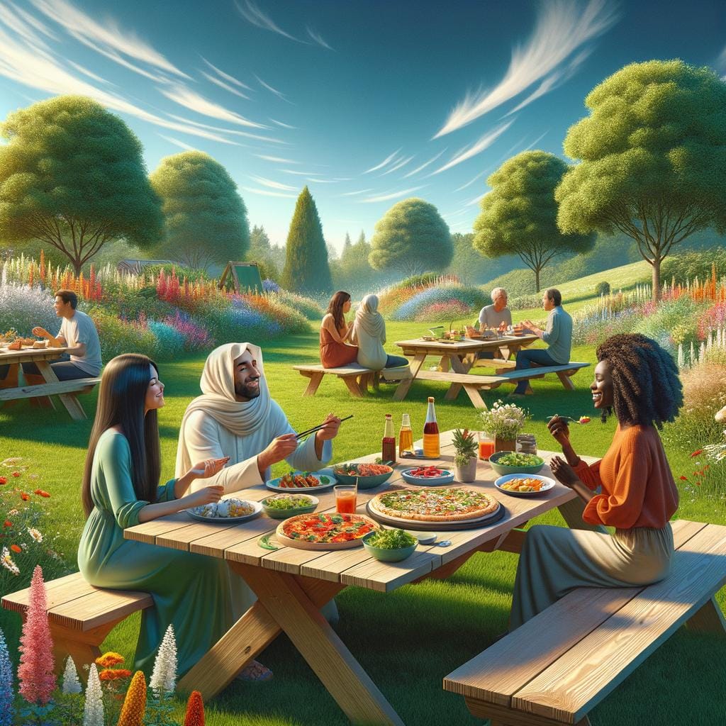 Outdoor Meals 1 - Enjoy delicious outdoor meals with fresh ingredients cooked over a campfire