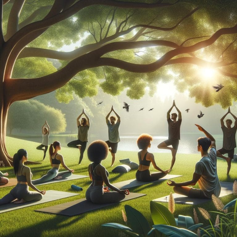 Outdoor Yoga 17 Enjoy fresh air and sunshine during outdoor yoga sessions in tranquil natural settings