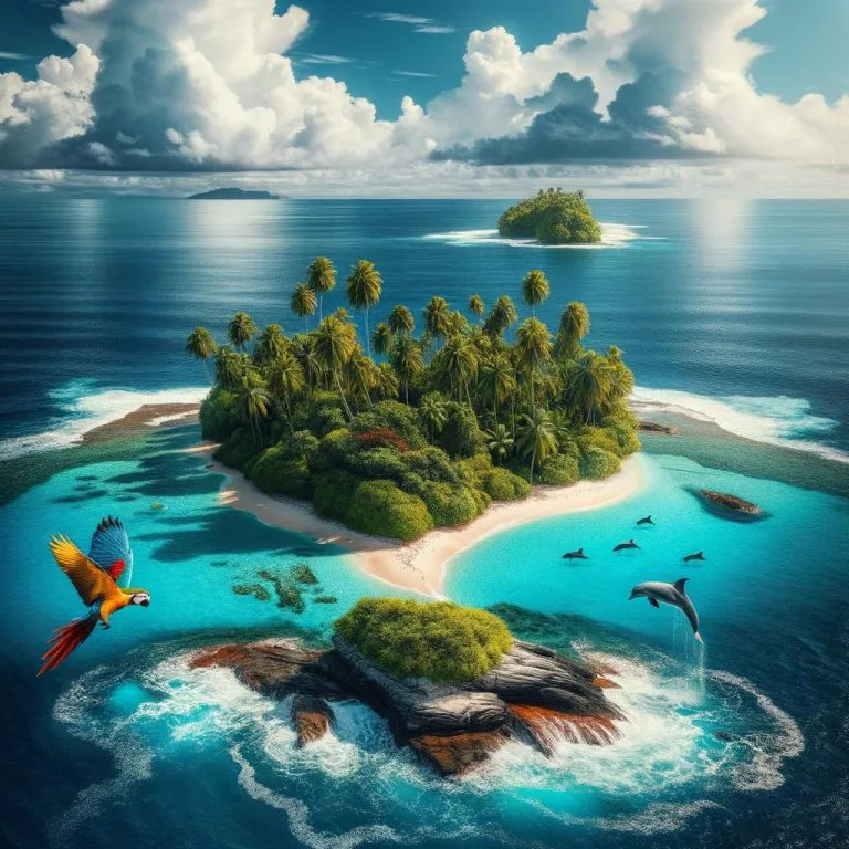 crystal-clear waters, white sandy beaches, untouched nature