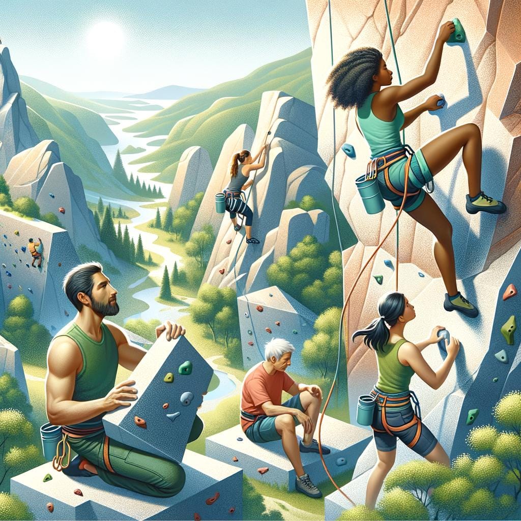 Experience the thrill of rock climbing and bouldering adventures in picturesque landscapes worldwide