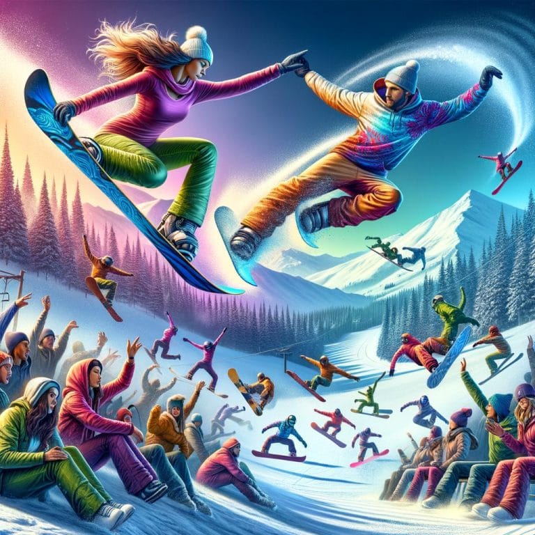 Snowboarding Tricks 9 Grabbing the board mid-air, adding style and difficulty to your snowboarding experience