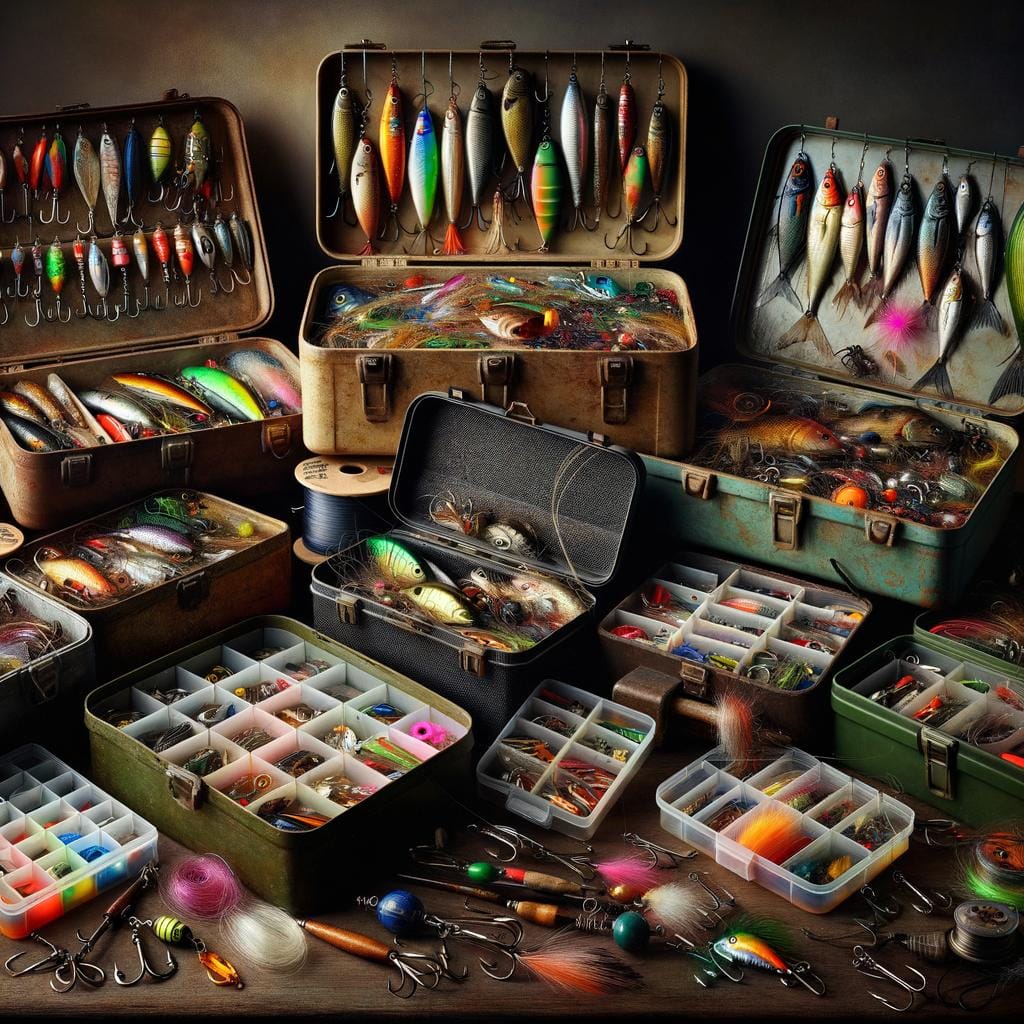 Tackle Boxes 1 Organize your fishing gear with durable tackle boxes for easy access and storage