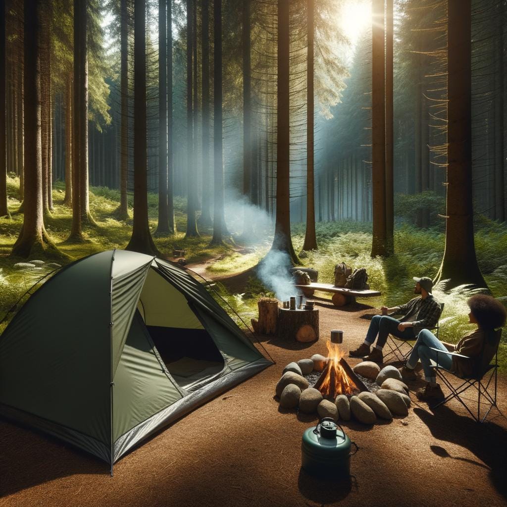 Tent Camping Relaxing tent camping under the stars, perfect for nature lovers