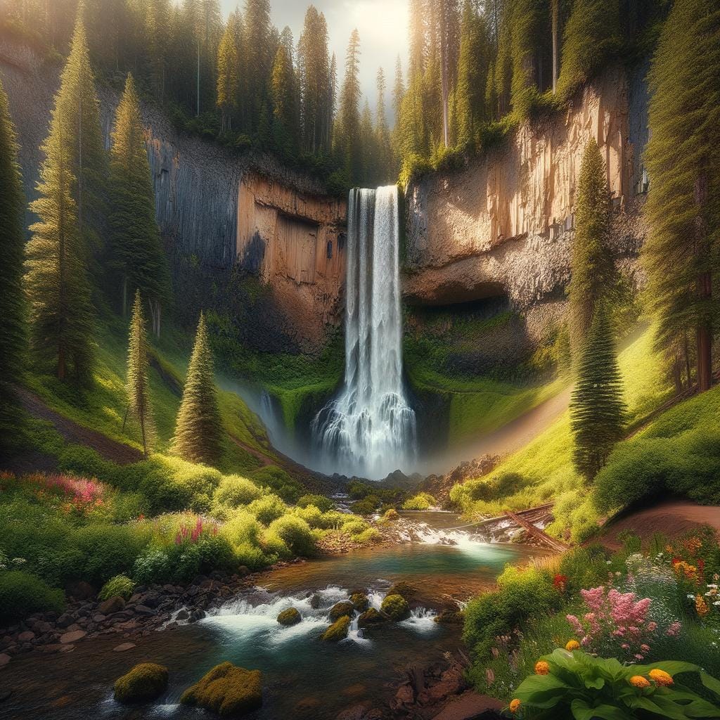 Captivating water cascading down rocks in stunning waterfall photography